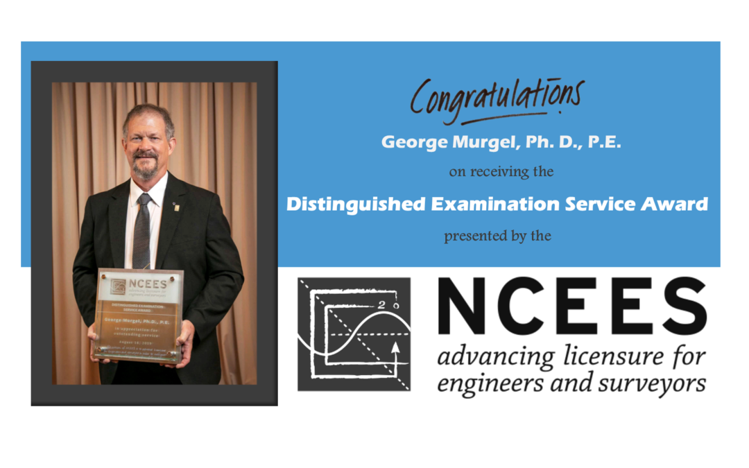 George Murgel receives Distinguished Examination Service Award!