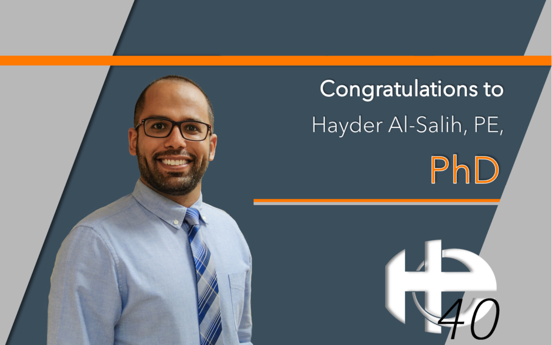 Hayder Al-Salih has earned his PhD!